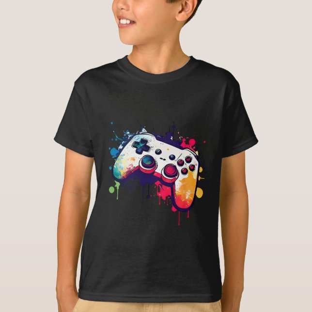 Control All The Things Video Game Controller Gamer T-Shirt (Front)