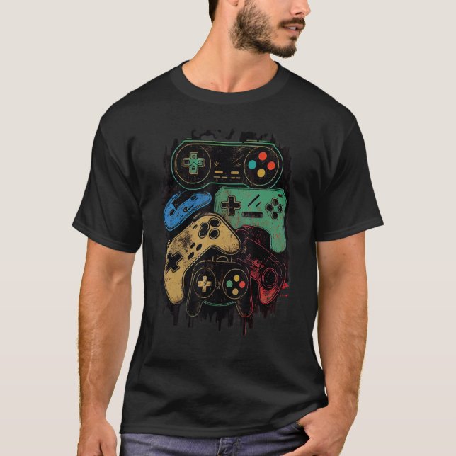 Control all the Things Video Game Controller Gamer T-Shirt (Front)