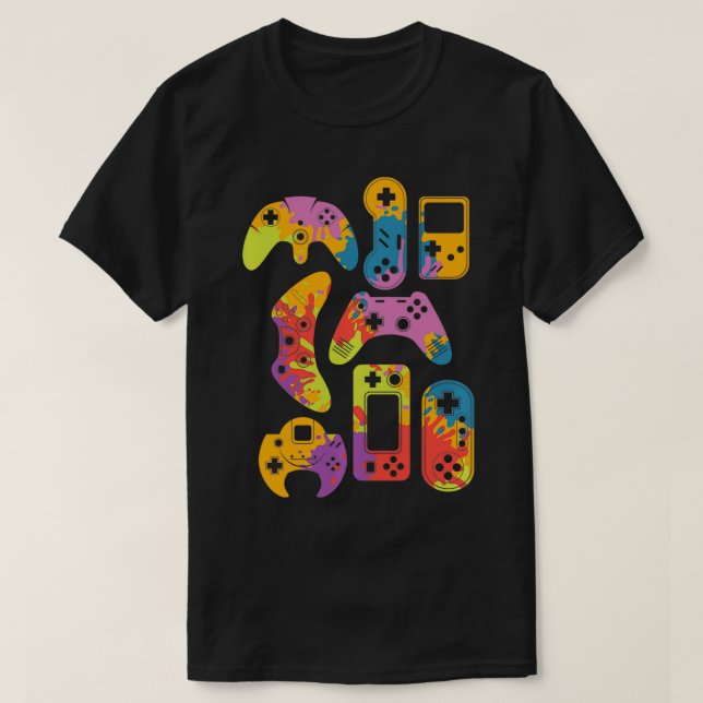 Control All The Things Video Game Controller Pullo T-Shirt (Design Front)