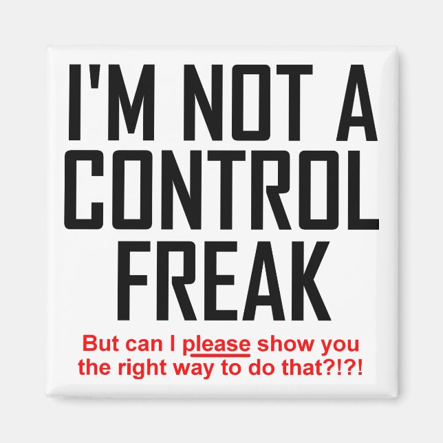 Control Freak Funny Fridge Magnet Refrigerators (Front)