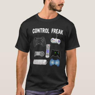 Control Freak Funny Humour Novelty For Video Gamer T-Shirt