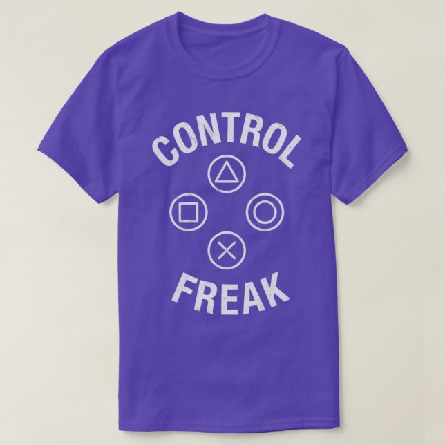 Control Freak Video Game Console Controller Button T-Shirt (Design Front)