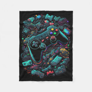 Control Gamer Video Game Controller 13 Fleece Blanket