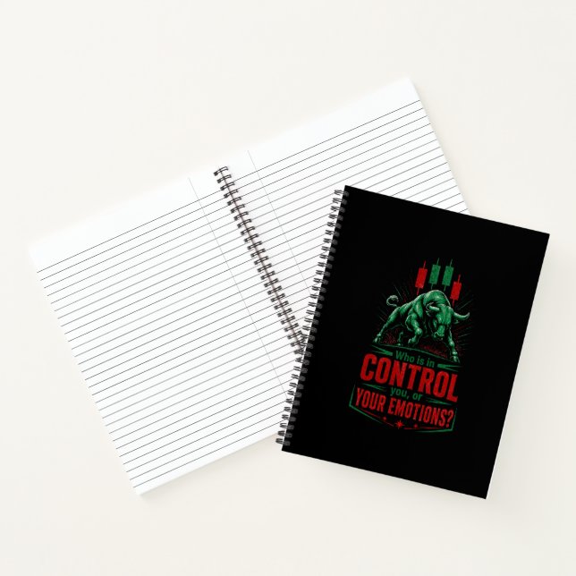Control Your Emotions Bull Trading Mindset Design Notebook (Inside)