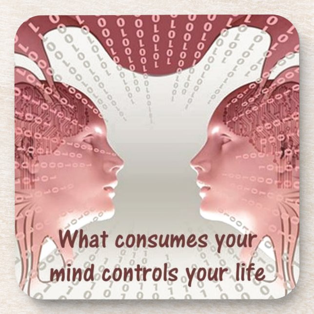 Control Your Life Quote Positive Thinking Saying Coaster (Front)