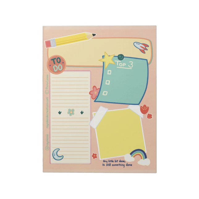 Controlled Clutter Warm Notepad (Rotated)