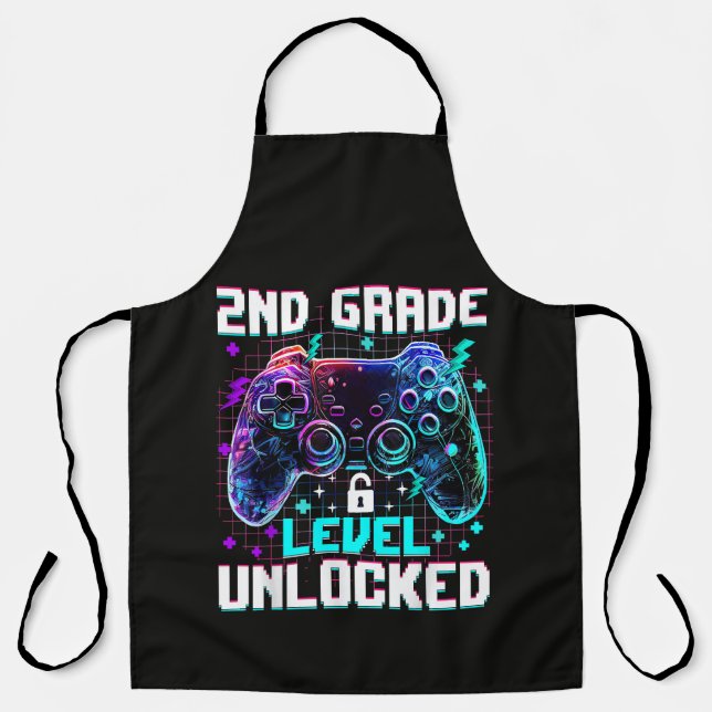 Controller 2nd Grade Level Unlocked First Day  Apron (Front)