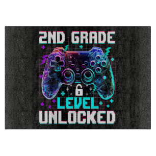 Controller 2nd Grade Level Unlocked First Day Cutting Board