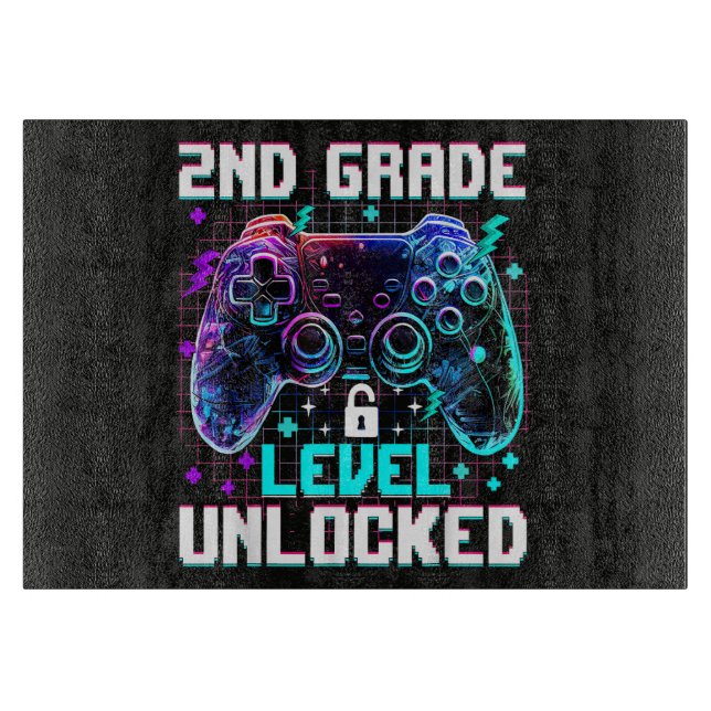 Controller 2nd Grade Level Unlocked First Day  Cutting Board (Front)