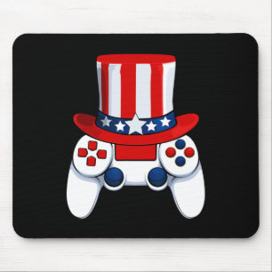 Controller American Hat 4th Of July Usa  Mouse Pad