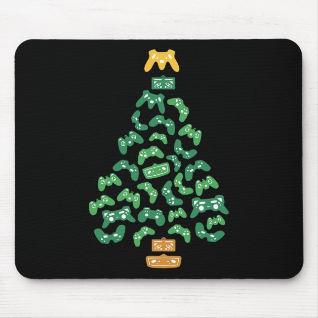 Controller Christmas Tree Pajama Cool Xmas Gaming  Mouse Pad (Front)