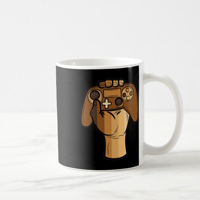 Controller Fist Black History Blm Gaming Gamer 1  Coffee Mug (Right)