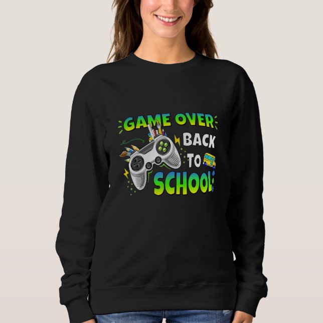 Controller Game Over Back To School Gaming  Boys K Sweatshirt (Front)