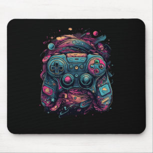 Controller Gaming Rave Gamer Nerd Abstract Pc Game Mouse Pad