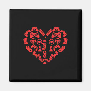 Controller Heart Valentines Day Cool Gaming Gamer Magnet