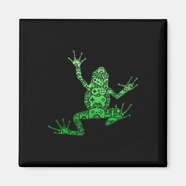 Controller Men Boys Kids Teens - Video Gamer Frog  Magnet (Front)
