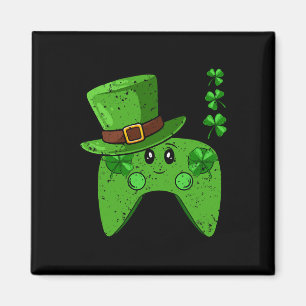 Controller Shamrock St Patricks Day Gaming Gamer  Magnet