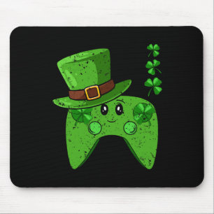 Controller Shamrock St Patricks Day Gaming Gamer Mouse Pad