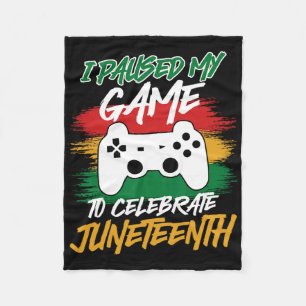 Controller Video Games Console Paused My Game June Fleece Blanket