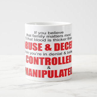 Controlling Family Abuse Deceit  Large Coffee Mug