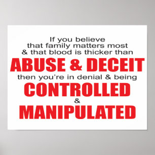 Controlling Family Abuse Deceit Poster