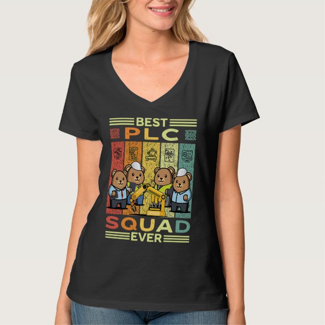 Controls Engineer PLC Automation Engineer HMI PLC  T-Shirt (Front)