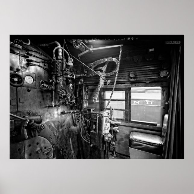 CONTROLS of STEAM LOCOMOTIVE NO. 611 c. 1950 Poster (Front)