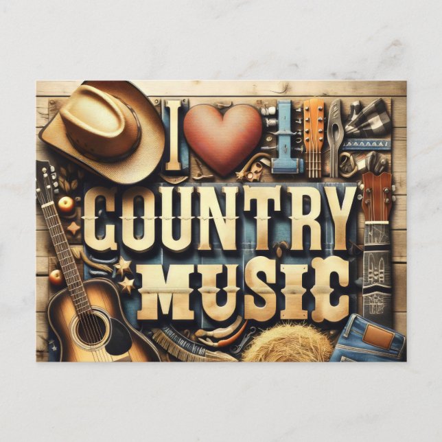 Contry music. postcard (Front)