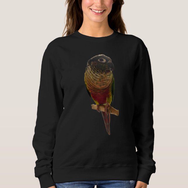 Conure Parrot Bird design  Green cheek  Love for b Sweatshirt (Front)