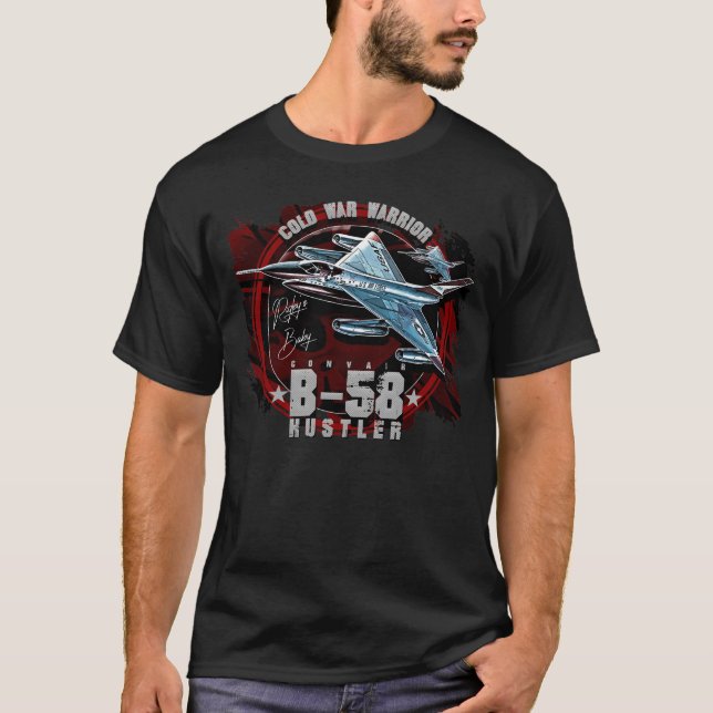 Convair B58 Hustler Fighterjet Vintage Aircraft T-Shirt (Front)