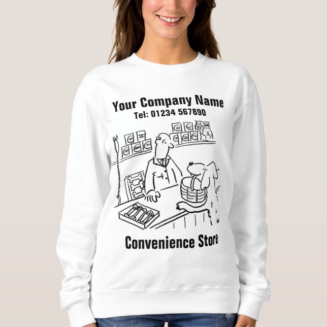 Convenience Store Cartoon Sweatshirt (Front)