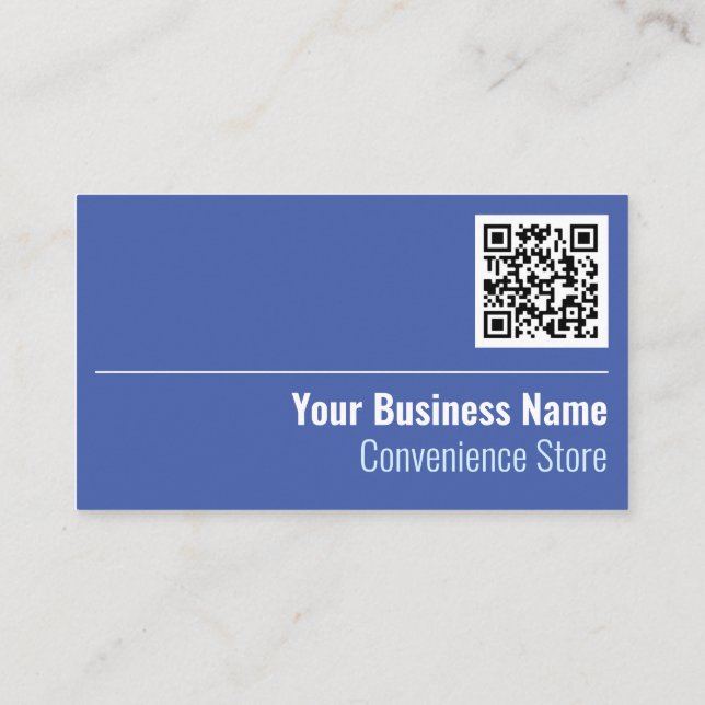 Convenience Store QR Code Business Card (Back)