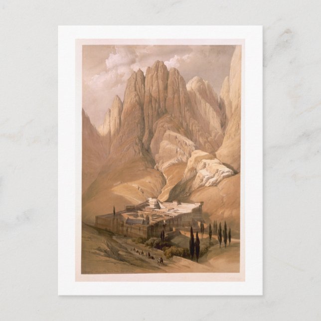 Convent of St. Catherine with Mount Horeb, Februar Postcard (Front)