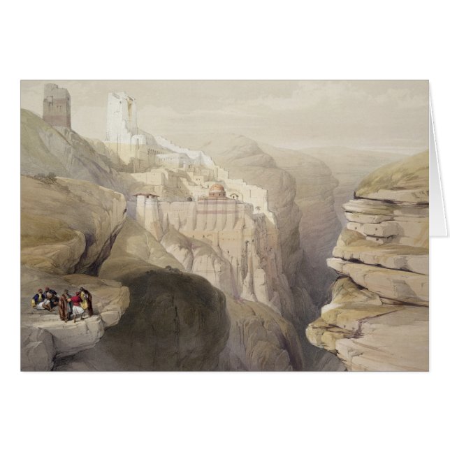 Convent of St. Saba, April 4th 1839, plate 51 from (Front Horizontal)