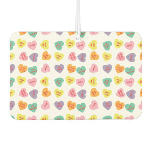 Conversation Candy  Hearts Car Air Freshener