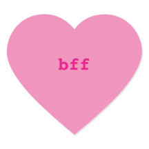 Conversation Heart Stickers, BFF