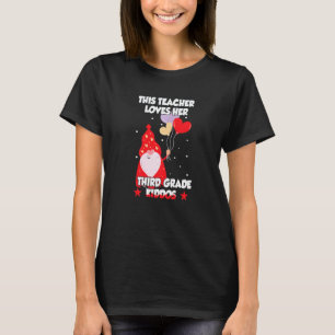 Conversation Heart Teacher Love Her 3rd Grade Vale T-Shirt