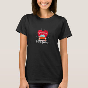 Conversation Heart Truck Valentines Day 4th Grade T-Shirt