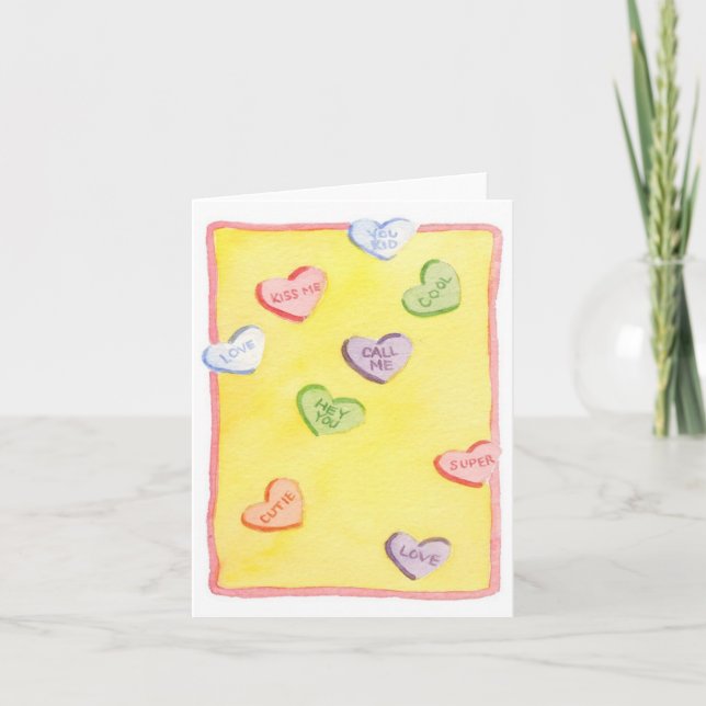Conversation Hearts - Note Card (Front)