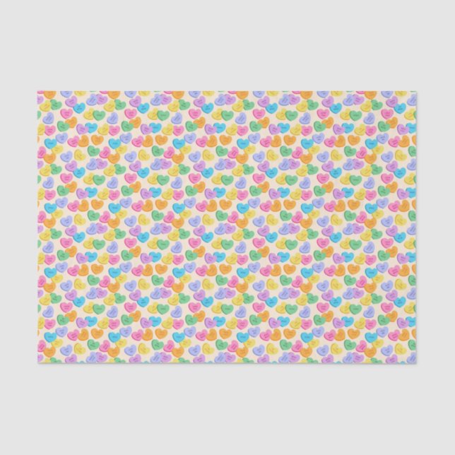 Conversation Hearts Tissue Paper (Front)