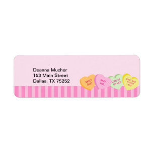 Conversation Hearts Valentine's Day Label Tags