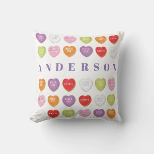 Conversation Hearts Valentines Pillow