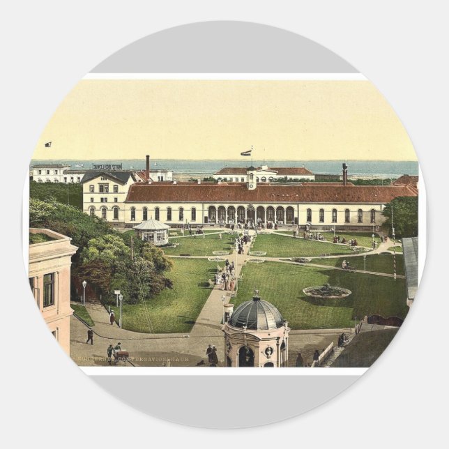 Conversation House, Norderney, Germany classic Pho Round Sticker (Front)