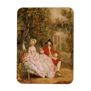 Conversation in a Park, portrait of the artist and Magnet