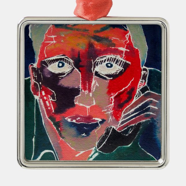 Conversation Metal Tree Decoration (Front)