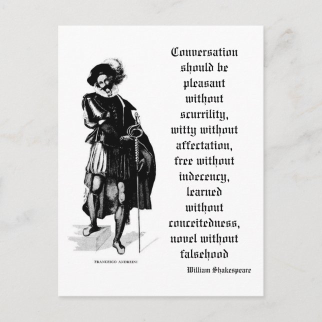 "Conversation should be Pleasant" Postcard (Front)