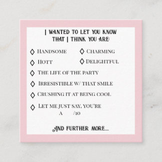 Conversation starter dating card