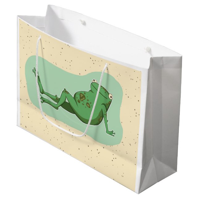 Conversational Frog Large Gift Bag (Front Angled)