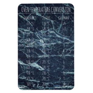 Conversion Chart Temperature Celsius Fahrenheit Magnet