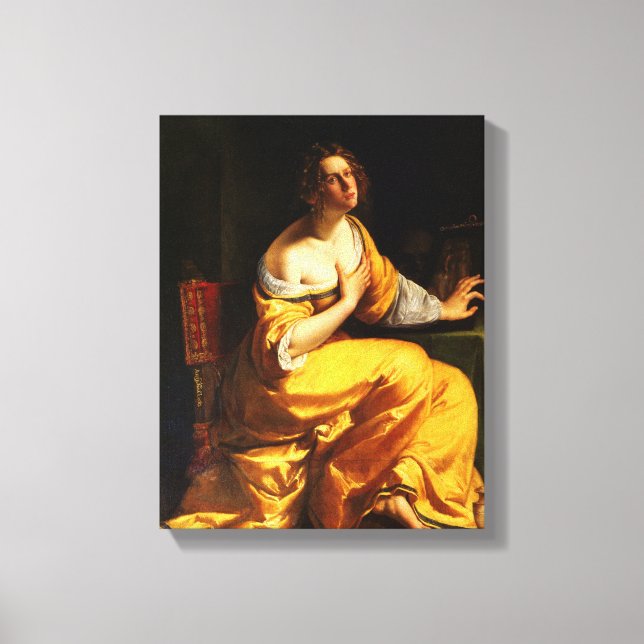 Conversion of the Magdalene - Artemisa Gentileschi Canvas Print (Front)